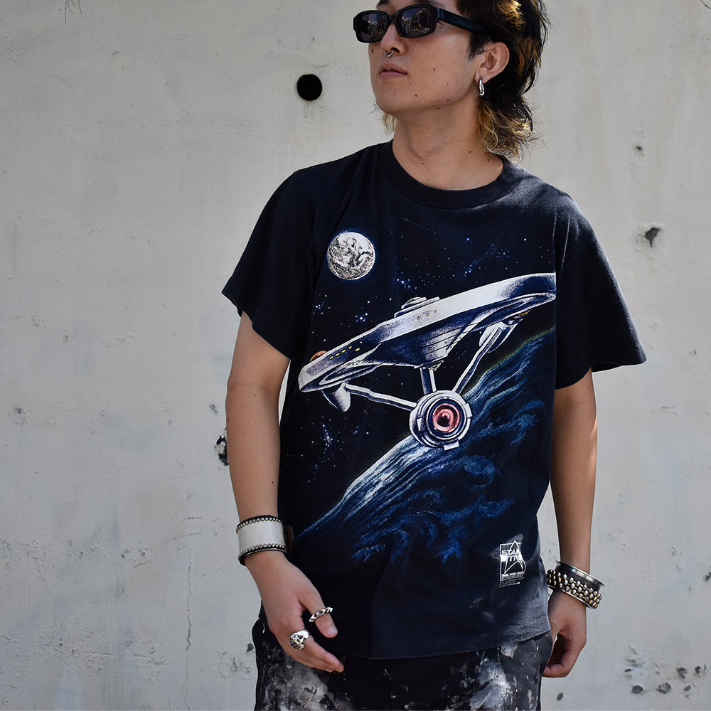 90's　 STAR TREK/ スタートレック　25th Anniversary　宇宙Tee　USA製　230913H