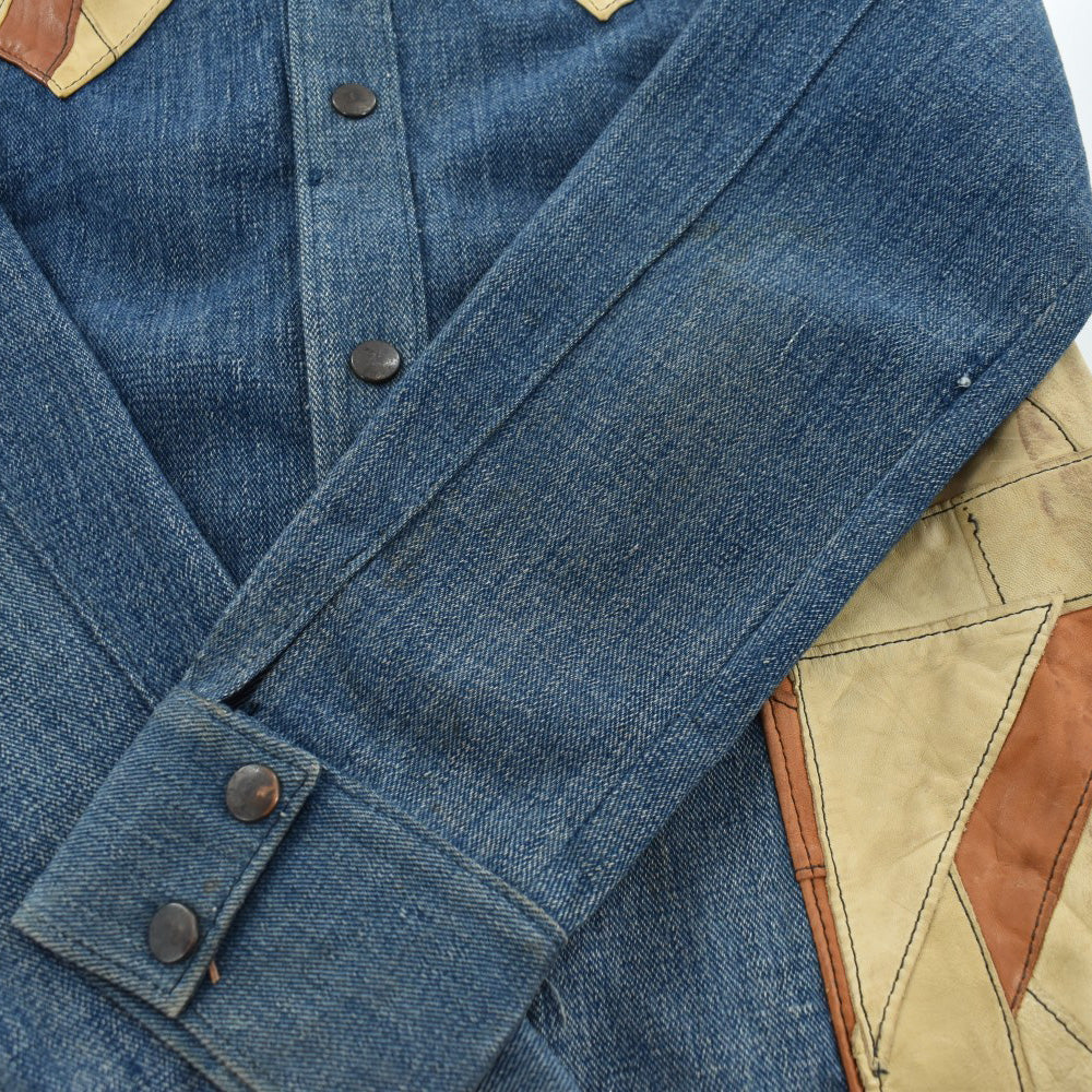 70's Dylan Jeans デニム×レザー ヒッピージャケット 260116H