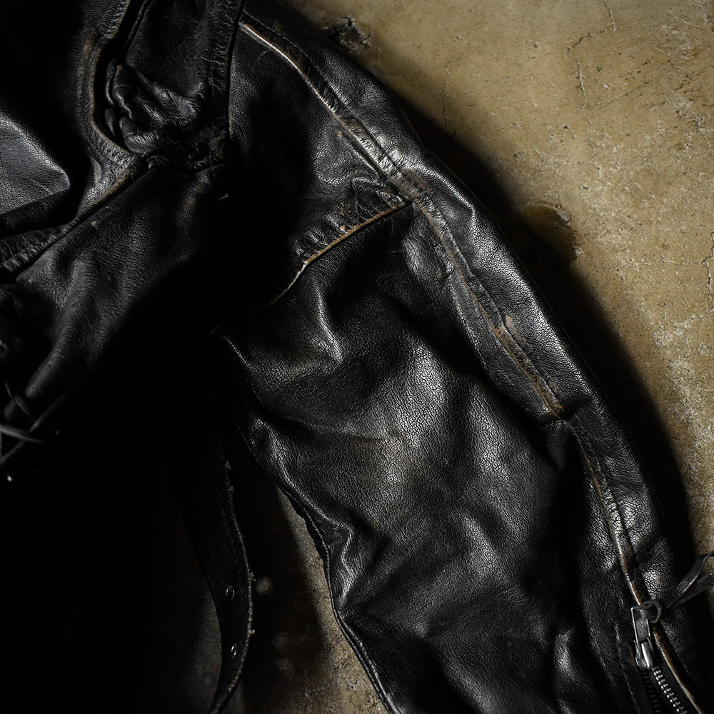 80's～ FIRST Genuine Leather ダブルライダース レザージャケット 240115