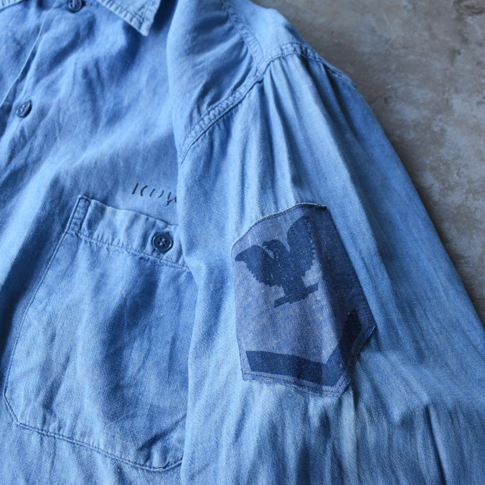 50’s US NAVY シャンブレーシャツ 耳付き ステンシル入り 251216H