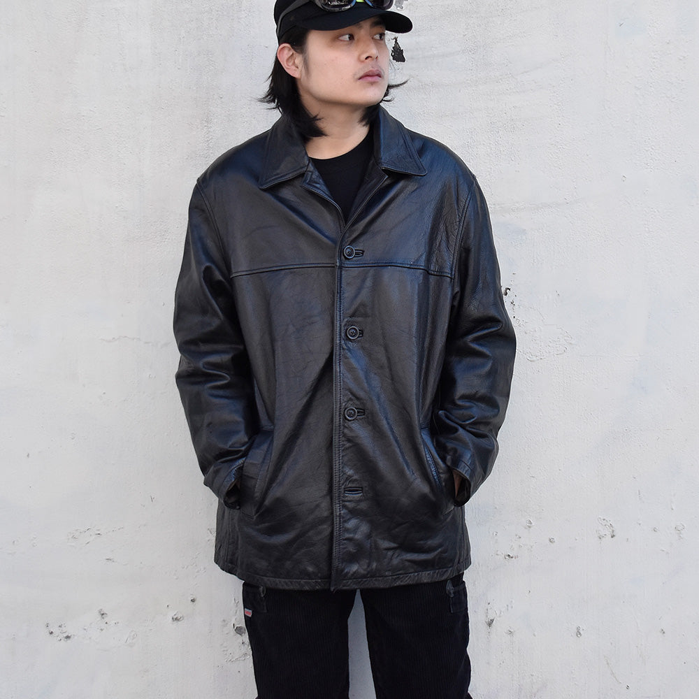 80's～ LEATHER LIMITED Thinsulate レザーカーコート 240118H – LABORATORY®