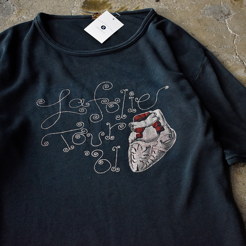 ストラングラーズ La folie Tour '81 心臓プリント ツアーTシャツ ブラック ユーロ製 ヴィンテージ