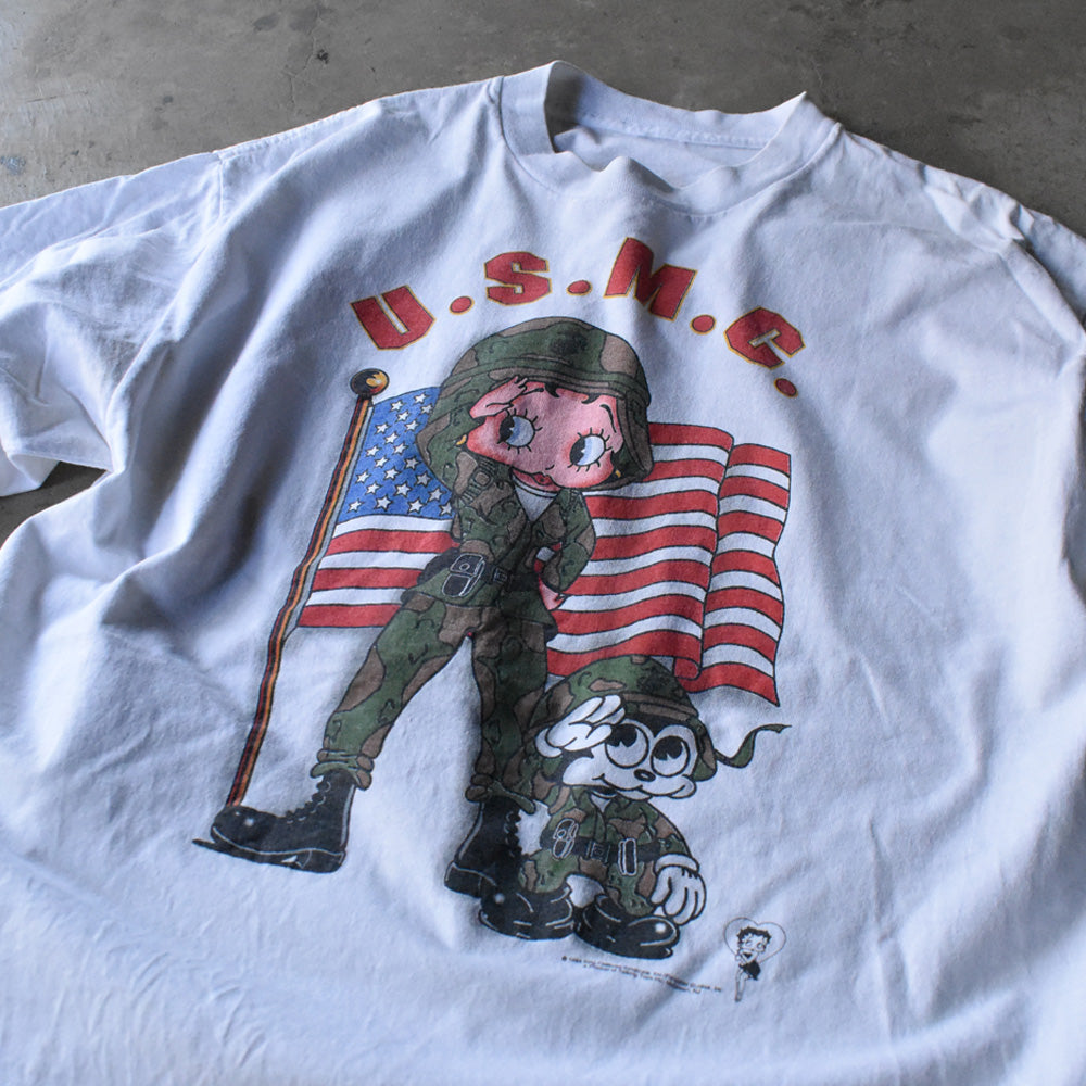 ベティ・ブープ U.S.M.C. 海兵隊 キャラクターTシャツ 1994年 ヴィンテージ
