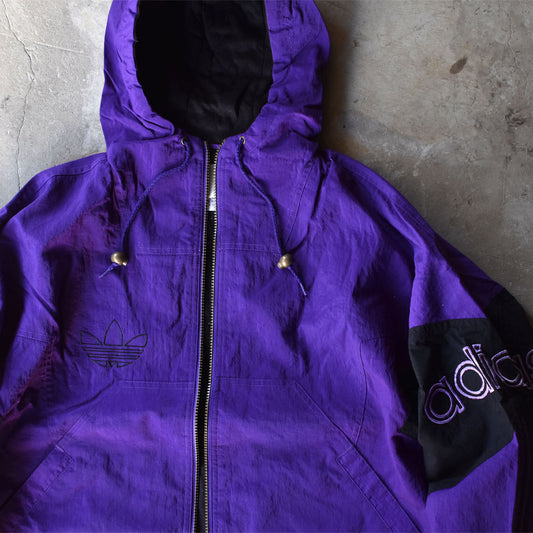 80’s adidas ナイスカラー! 中綿入り フード付き ナイロンジャケット 240107H