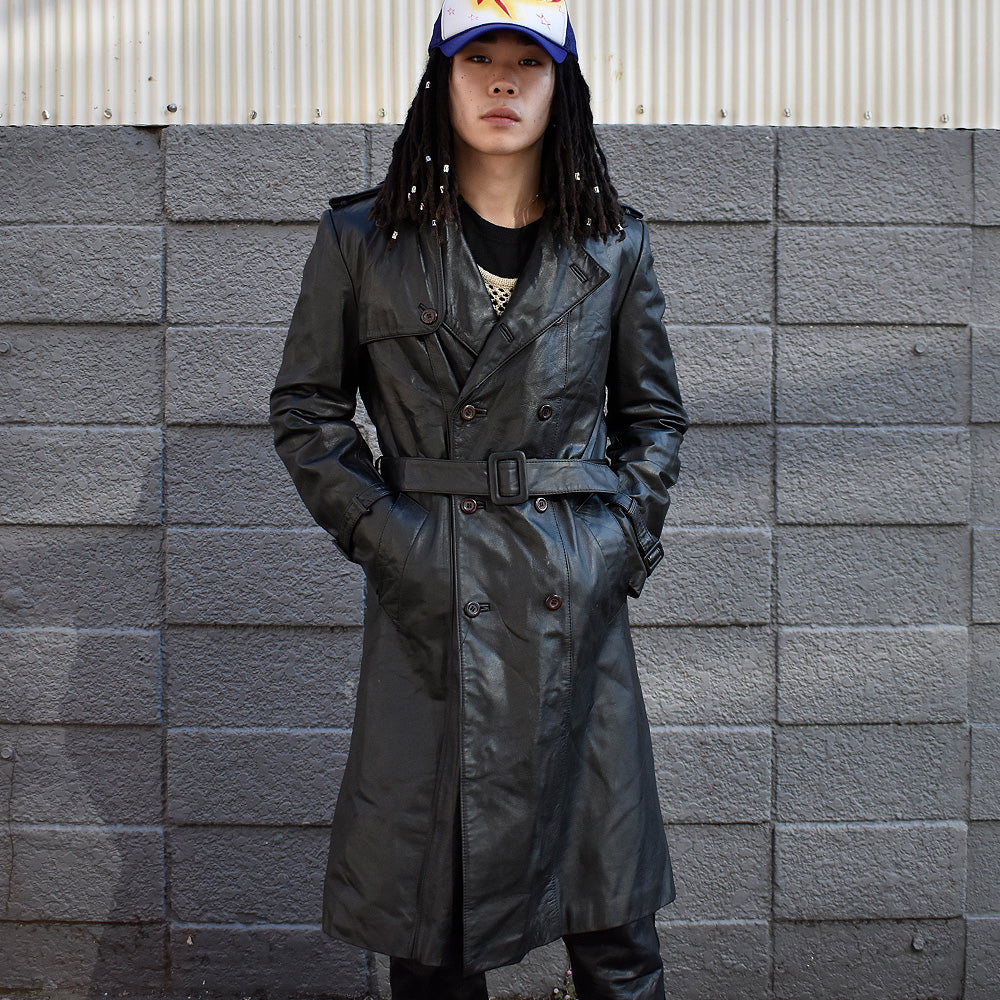 80's Leather Loft レザートレンチコート 231225H
