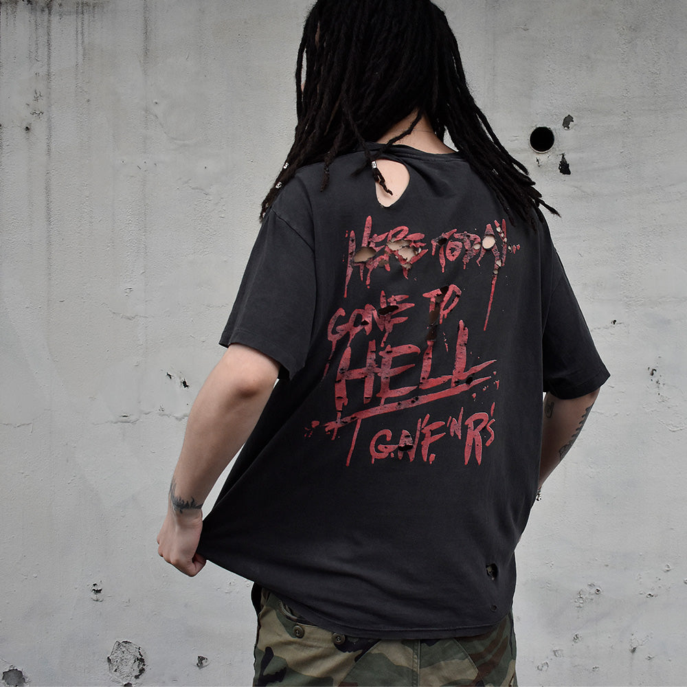 90's ダメージ！ GUNS N' ROSES “HERE TODAY GONE TO HELL” Tシャツ 240520H