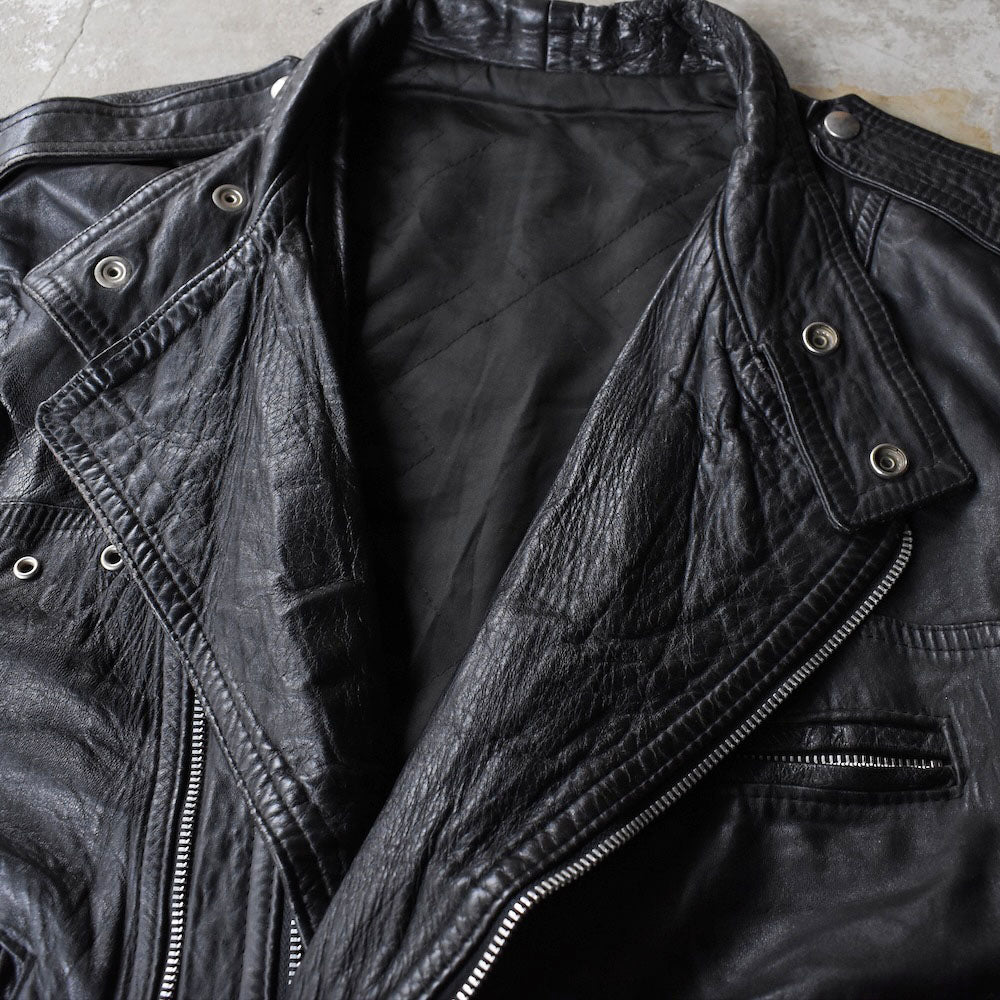 80’s Jordano ダブルジップ レザージャケット 251104H