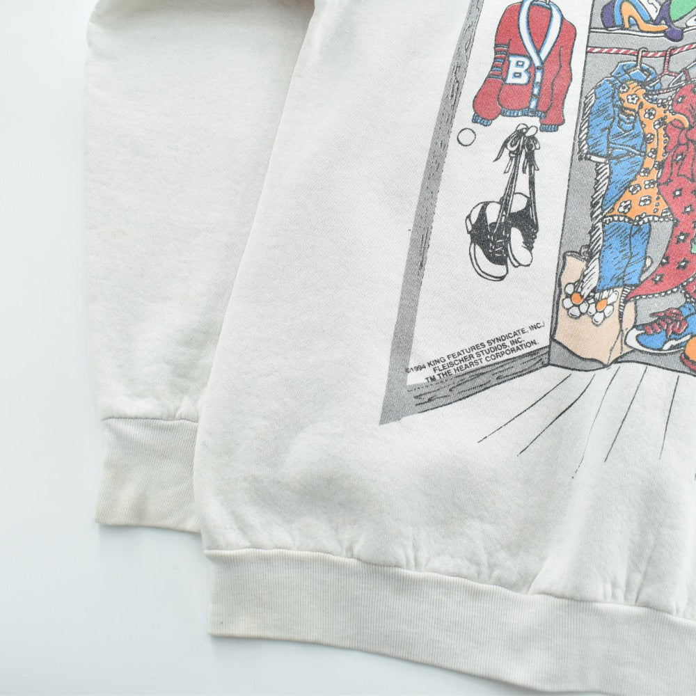 90's FREEZE Betty Boop "What's a girl to WEAR?" AOP スウェット 260313H