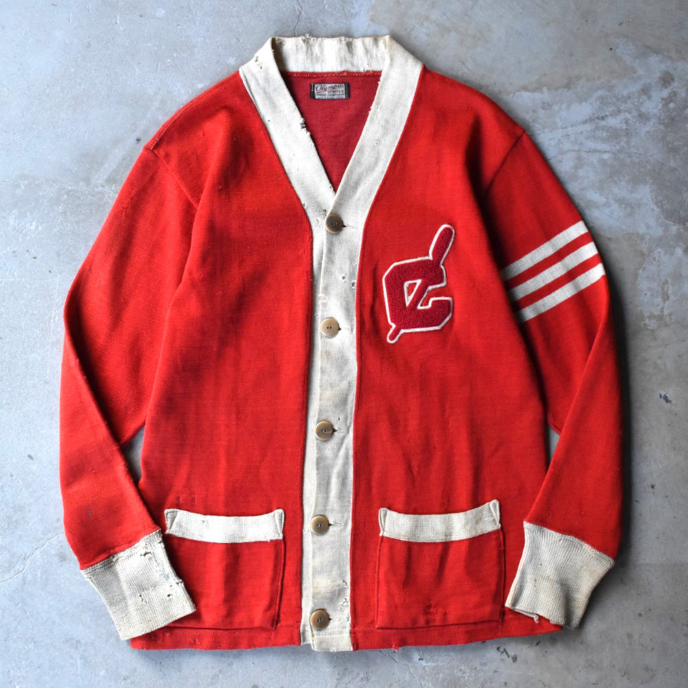 40’s Olympic Sports "BORO" レタードカーディガン 251202H