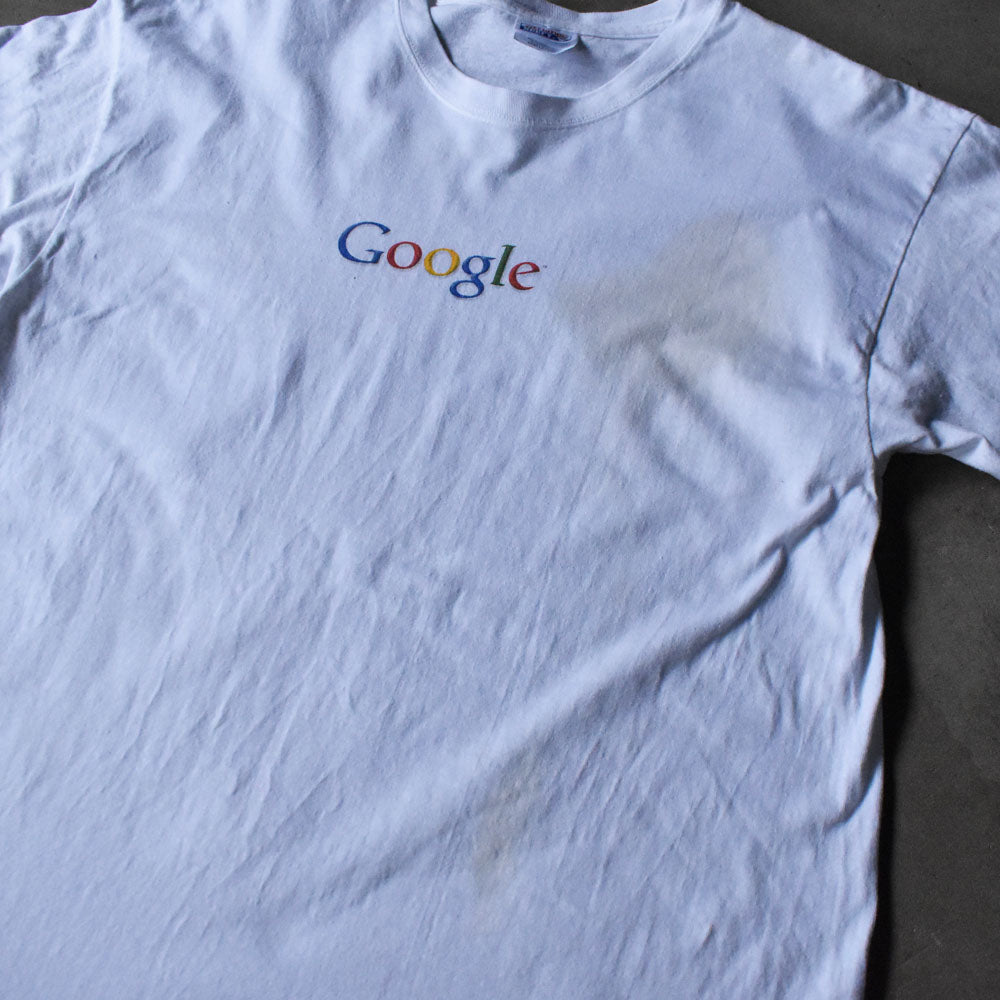 Google “I'm feeling lucky” 両面プリント 企業ロゴ Tシャツ 240405
