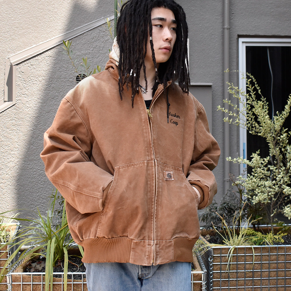 Y2K Carhartt 刺繍 アクティブパーカー キルティングライナー 240402H