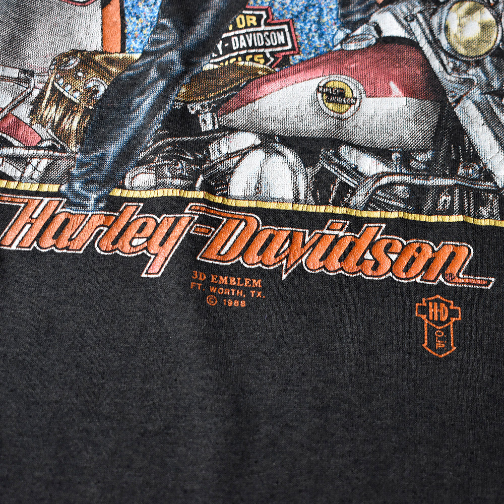 80's Harley Davidson "Sexy lady" 3D EMBLEM Tシャツ 240717H