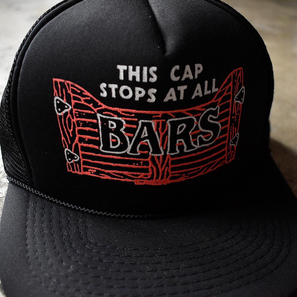 90's “This cap stops at all bars” メッシュ キャップ デッドストック 250729H