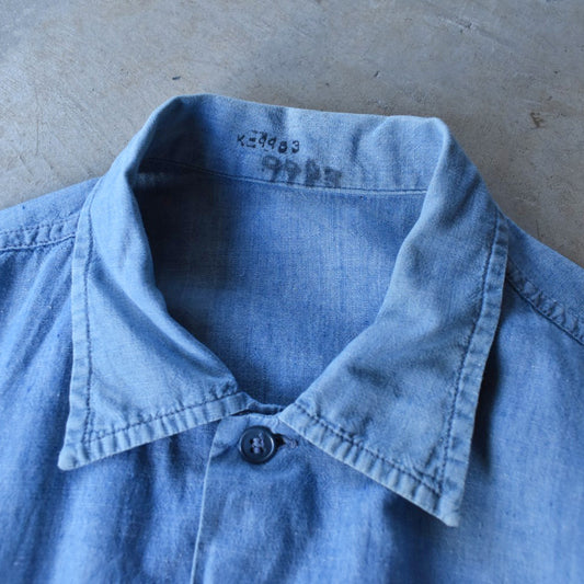 50’s US NAVY シャンブレーシャツ 耳付き ステンシル入り 251216H