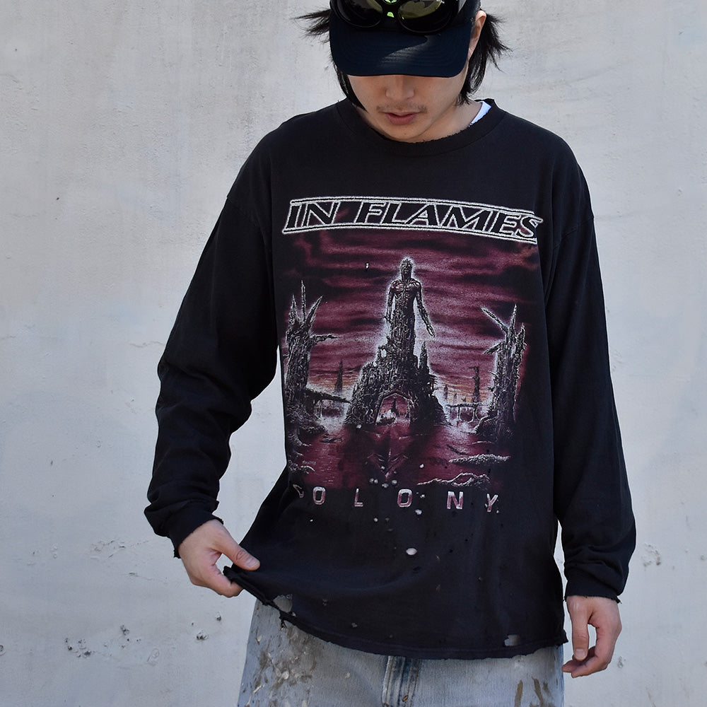 90's IN FLAMES “Colony” ロングスリーブTシャツ 231120H