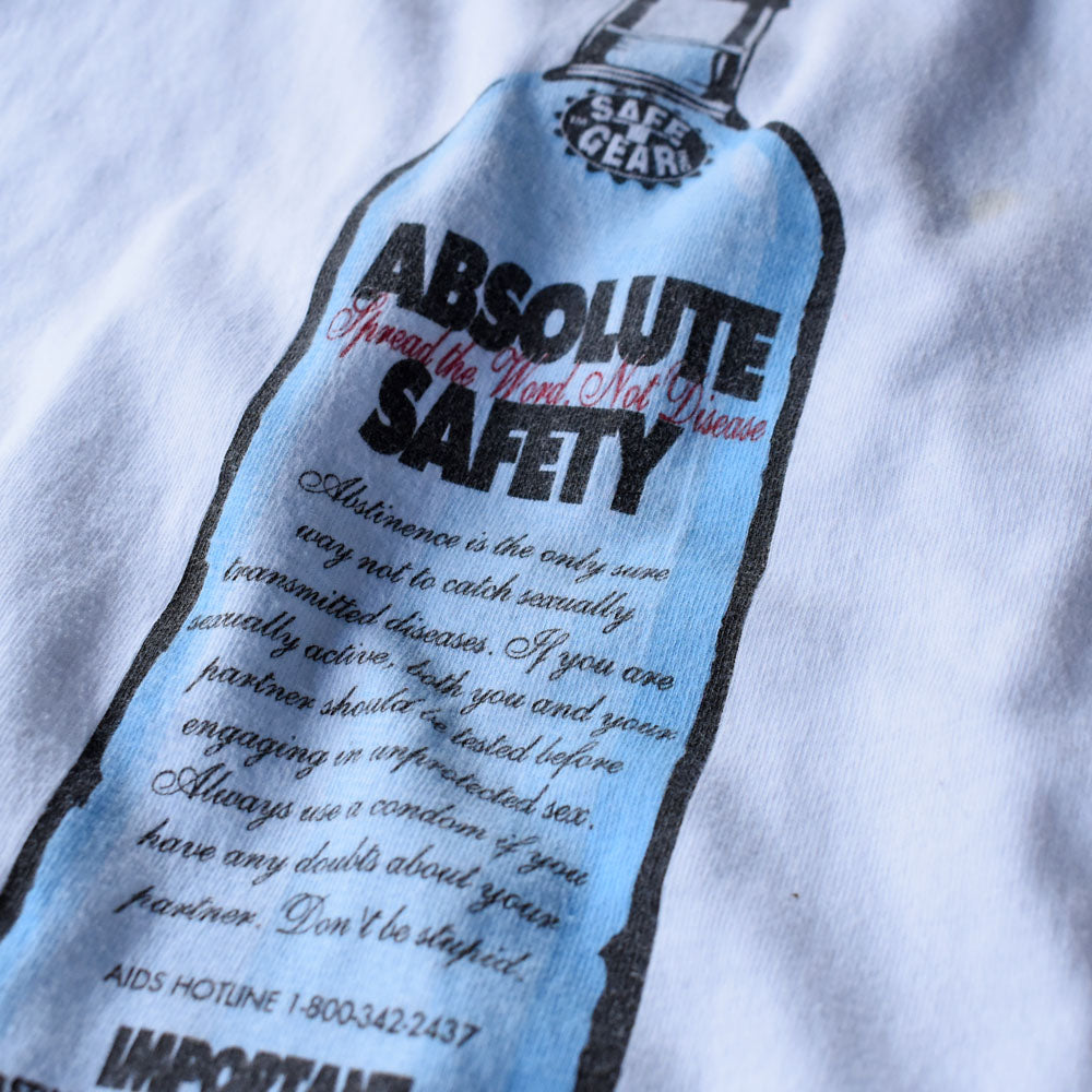 90’s SAFE-T-GEAR “ABSOLUTE SAFETY” AIDS Tシャツ  USA製 250916