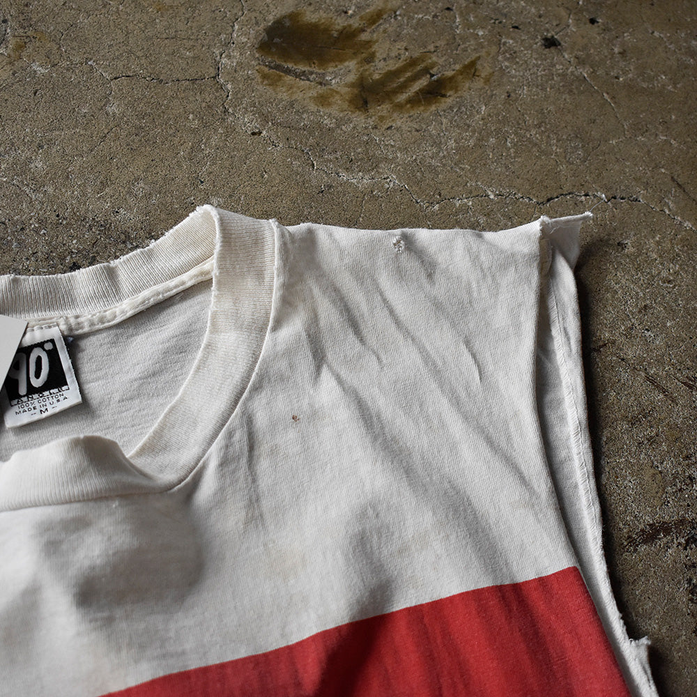 90's “Ying-yang＆Smile＆Peace” ロゴ カットオフTシャツ USA製 240812H