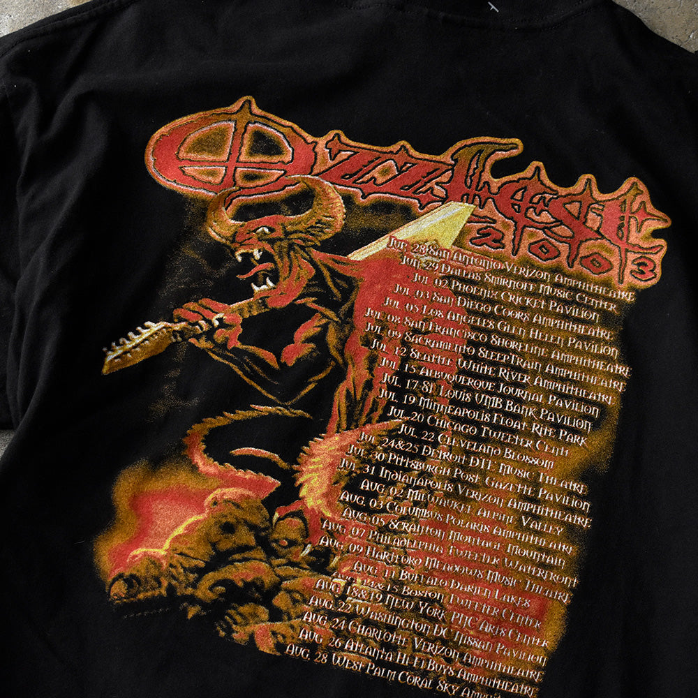 Y2K Ozzy Osbourne "Ozzfest 2003" フェス ロック Tシャツ 250803H