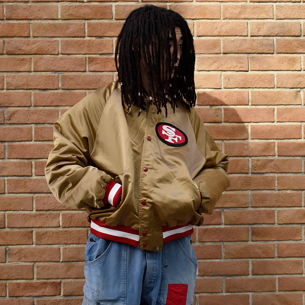 90's Chalk Line NFL “San Francisco 49ers” ナイロンアワードジャケット USA製 231220H