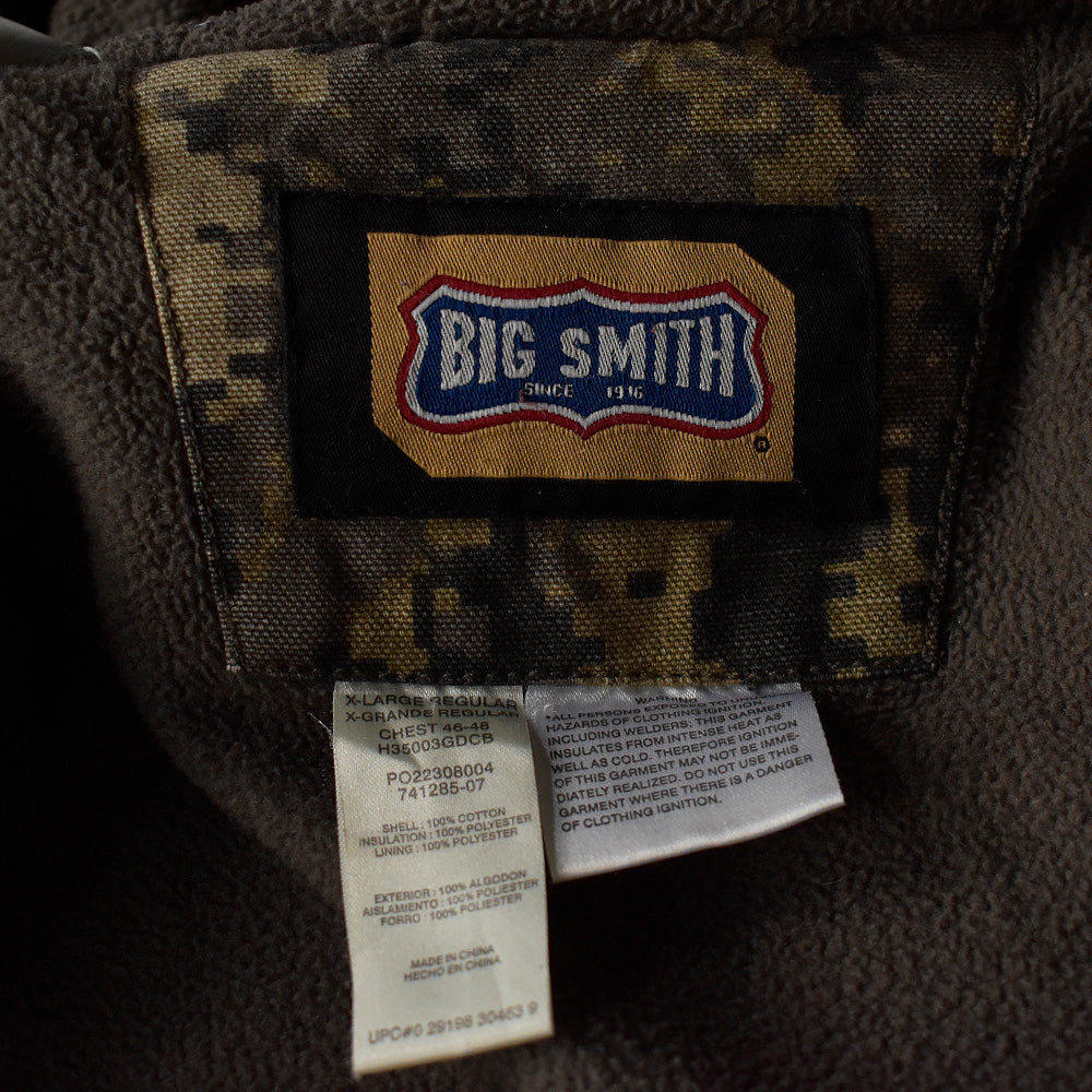 Y2K BIG SMITH デジタルカモ ダック フルジップパーカー フリースライナー 231012H