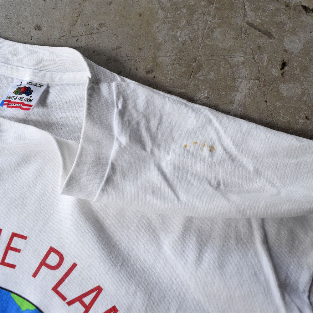 90’s  Looney Tunes “HELP SAVE THE PLANET, OR C'est fini, tout le monde” キャラクター メッセージ Tシャツ USA製 250926H