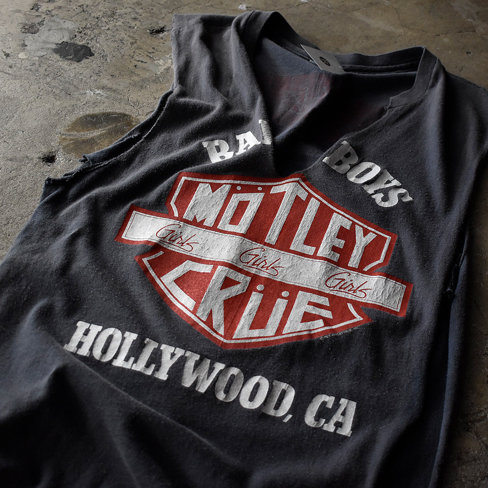 80's Mötley Crüe “Girls,Girls,Girls” World Tour カットオフTシャツ 240902H
