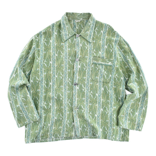 70’s ペイズリー柄 フランネル パジャマシャツ 260327H