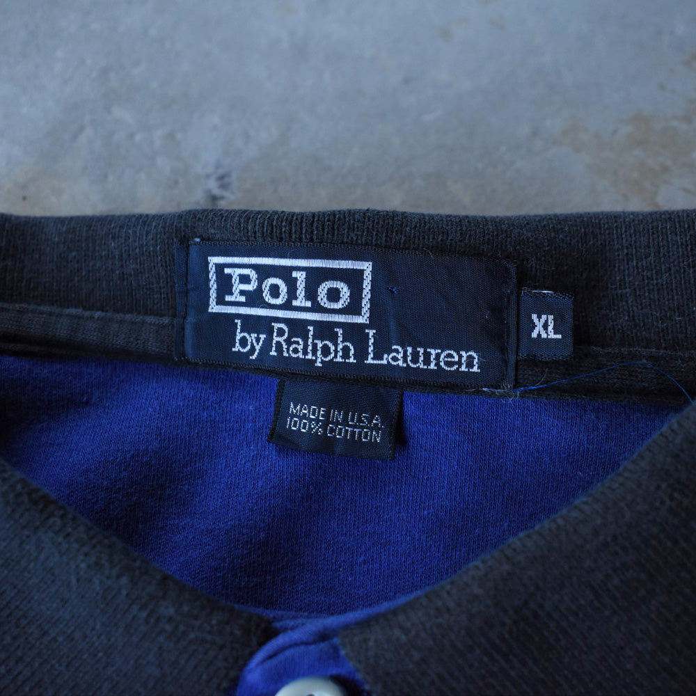 90’s Polo Ralph Lauren “SUICIDE SKI” トリコロール ラガーシャツ 251226H