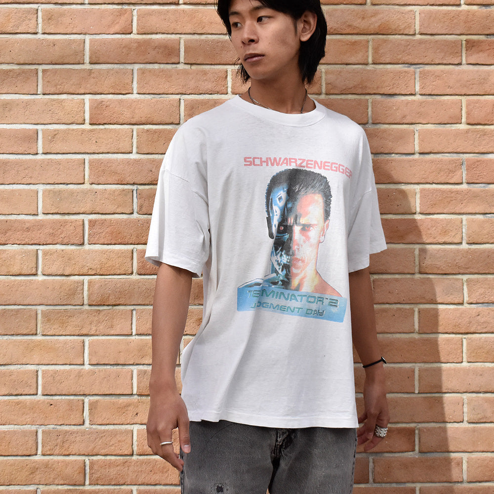 90's “Terminator 2” Schwarzenegger movie Tシャツ 240226H