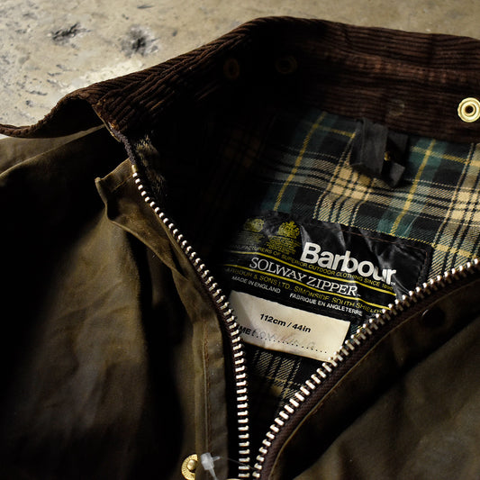 80’s Barbour 2ワラント “SOLWAY ZIPPER“ オイルド コットンジャケット 250128H