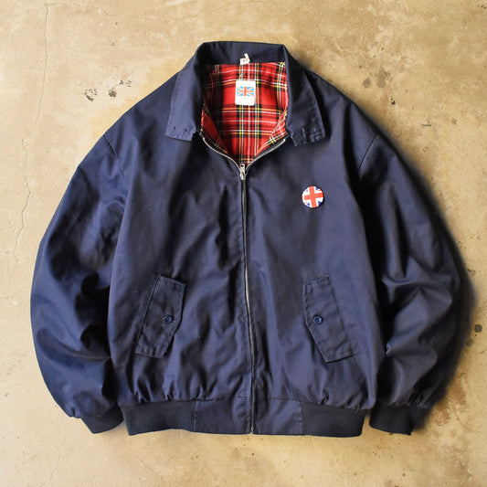 80’s Harrington Jacket  ネイビー × レッドタータンチェックライナー 250930H