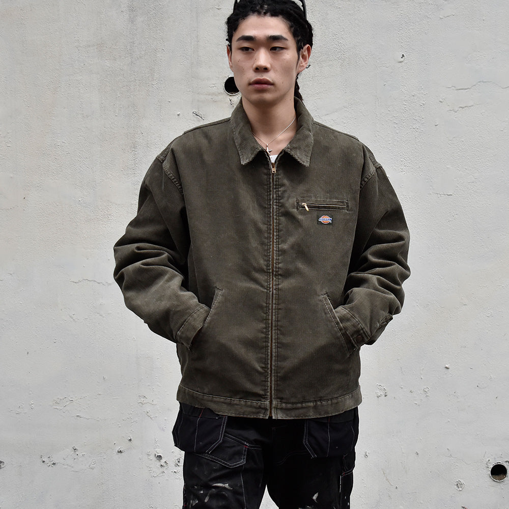 90's Dickies デトロイトタイプ コーデュロイジャケット 中綿入りキルティングライナー 231121H