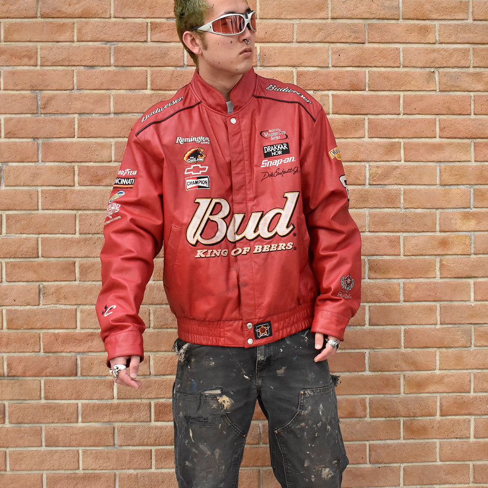 90's～ Chase Authentics×JEFF HAMILTON レザー レーシングジャケット 250317H