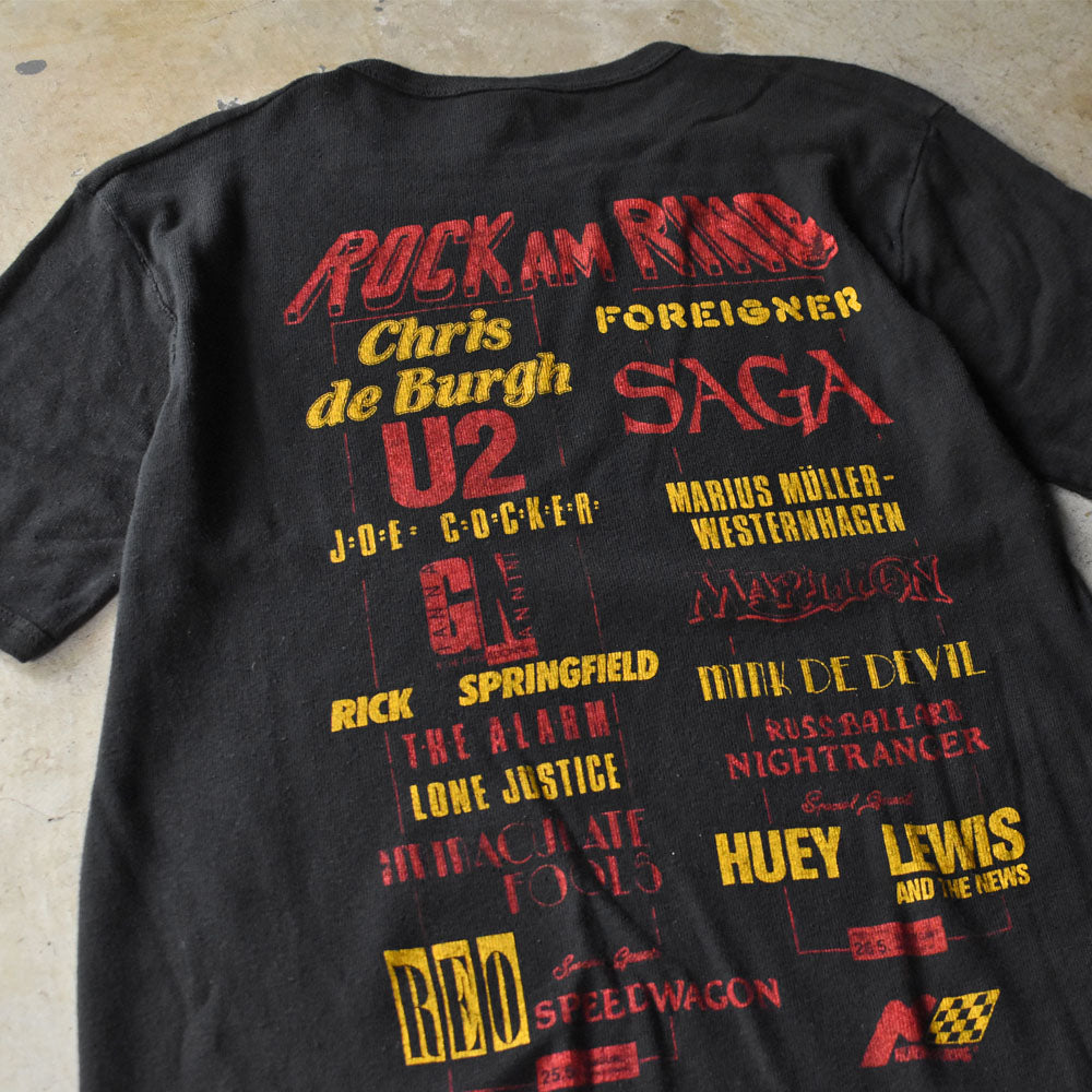 80’s “ROCK AM RING” U2/Huey Lewis&The News/REO Speedwagon... ロックフェス Tシャツ 250923H