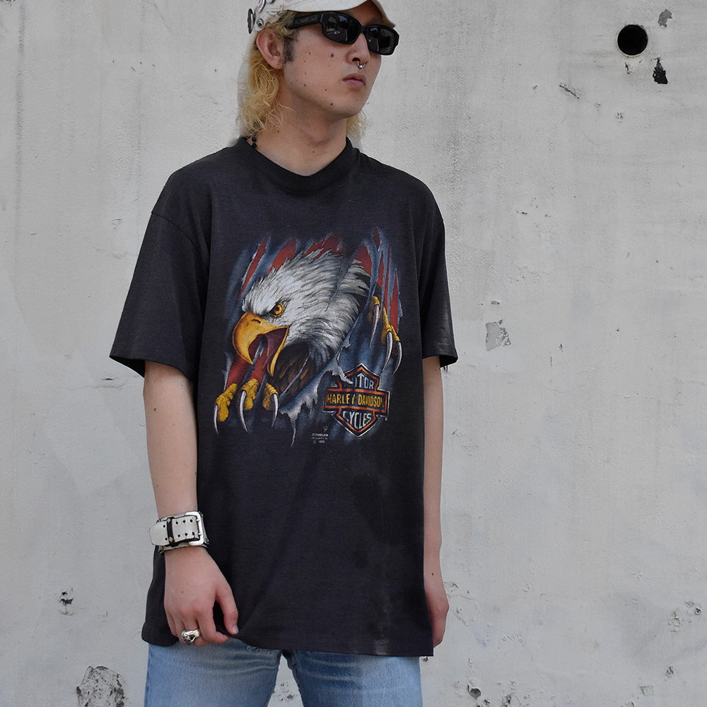 90's Harley Davidson 3D EMBLEM “イーグル” Tシャツ 240722H