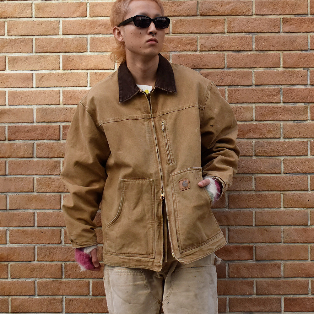 Y2K Carhartt サンドストーン リッジ ダックコート ボアライナー 231220H