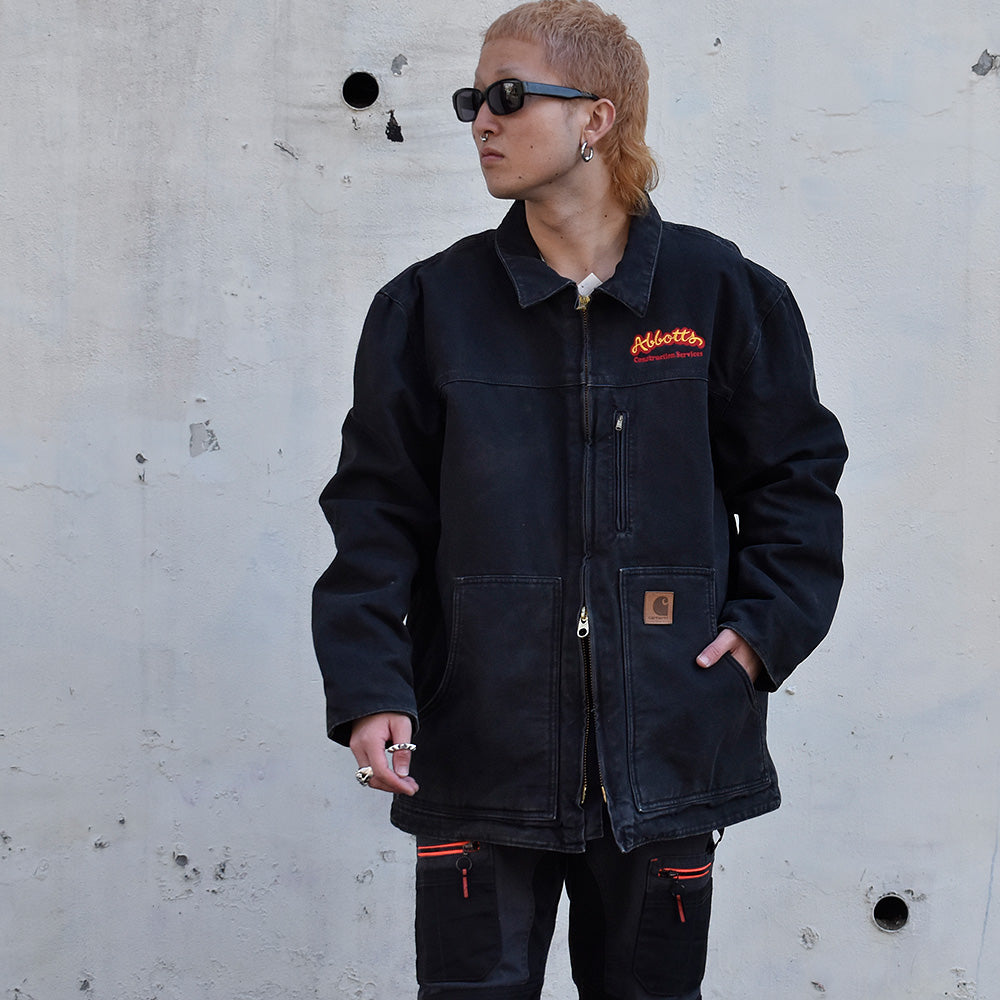 Y2K Carhartt 刺繍 サンドストーン リッジ ダックコート ボアライナー 231219H