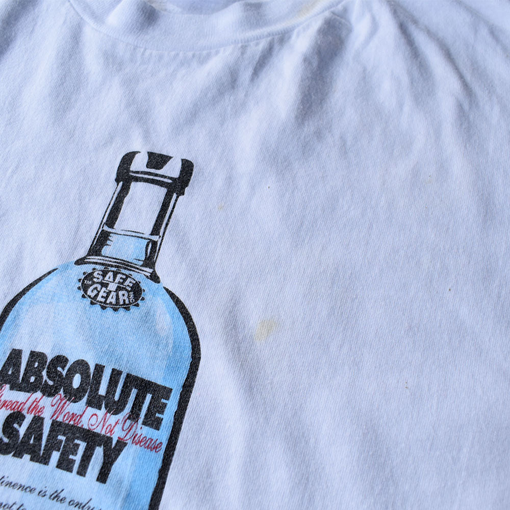 90’s SAFE-T-GEAR “ABSOLUTE SAFETY” AIDS Tシャツ  USA製 250916