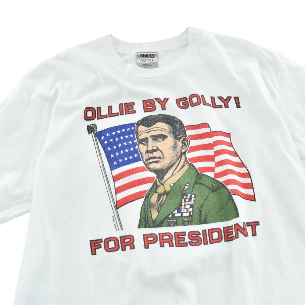 80's “OLLIE BY GOLLY!” オリバー・ノース Tシャツ 260519H