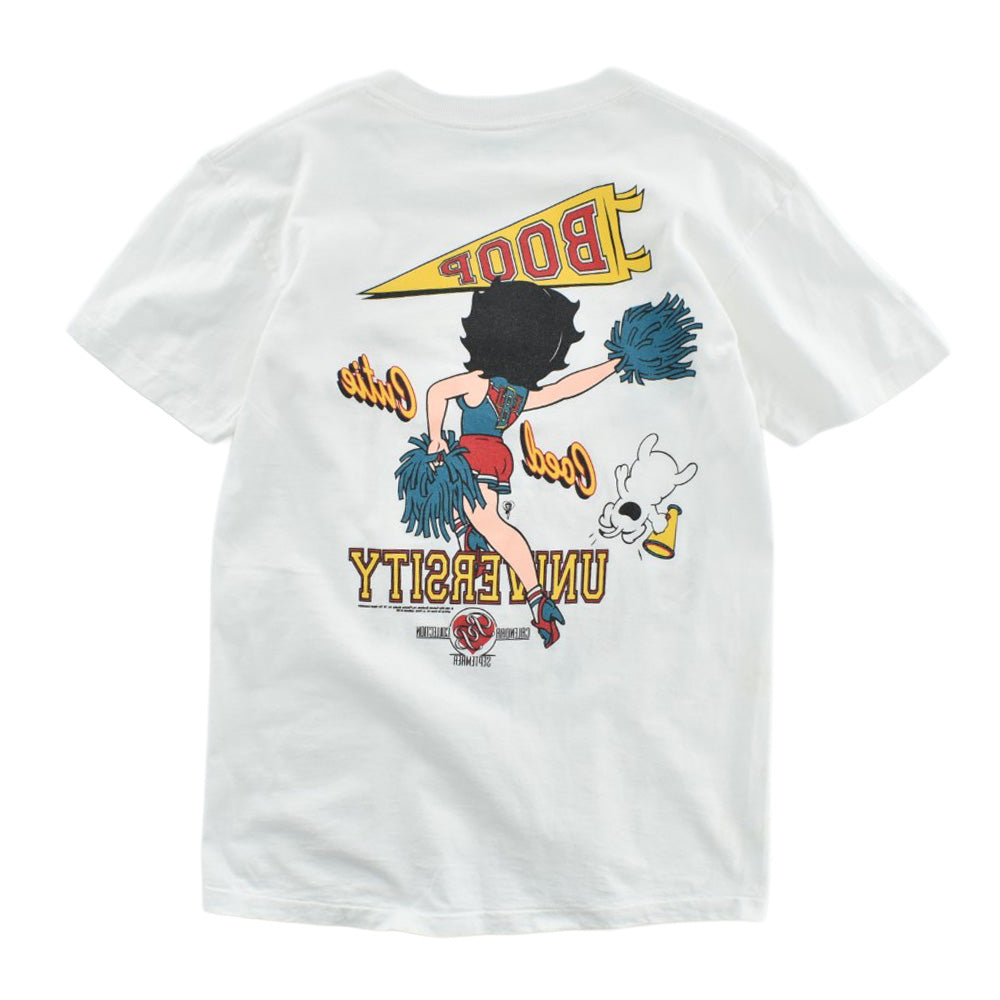 90's Betty Boop "BOOP UNIVERSITY" チアリーダー キャラT USA製 260818H