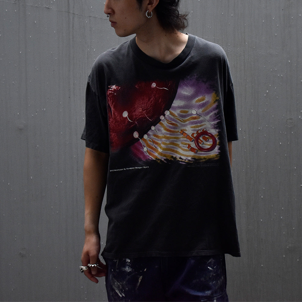 90's　Todd Rundgren/トッド・ラングレン　"No World Order"  sperm Tee　230814H