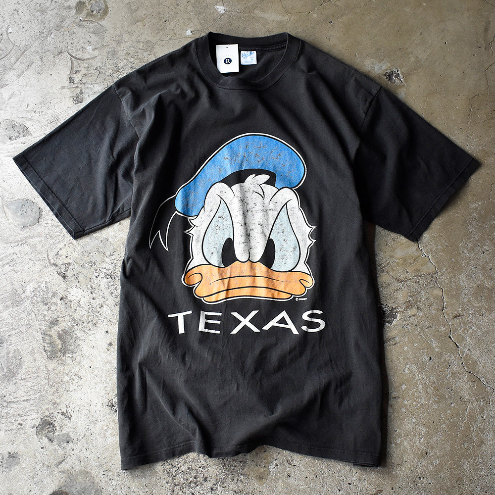 ディズニー ドナルドダック フェイスプリント Tシャツ 1990年 USA製 ヴィンテージ