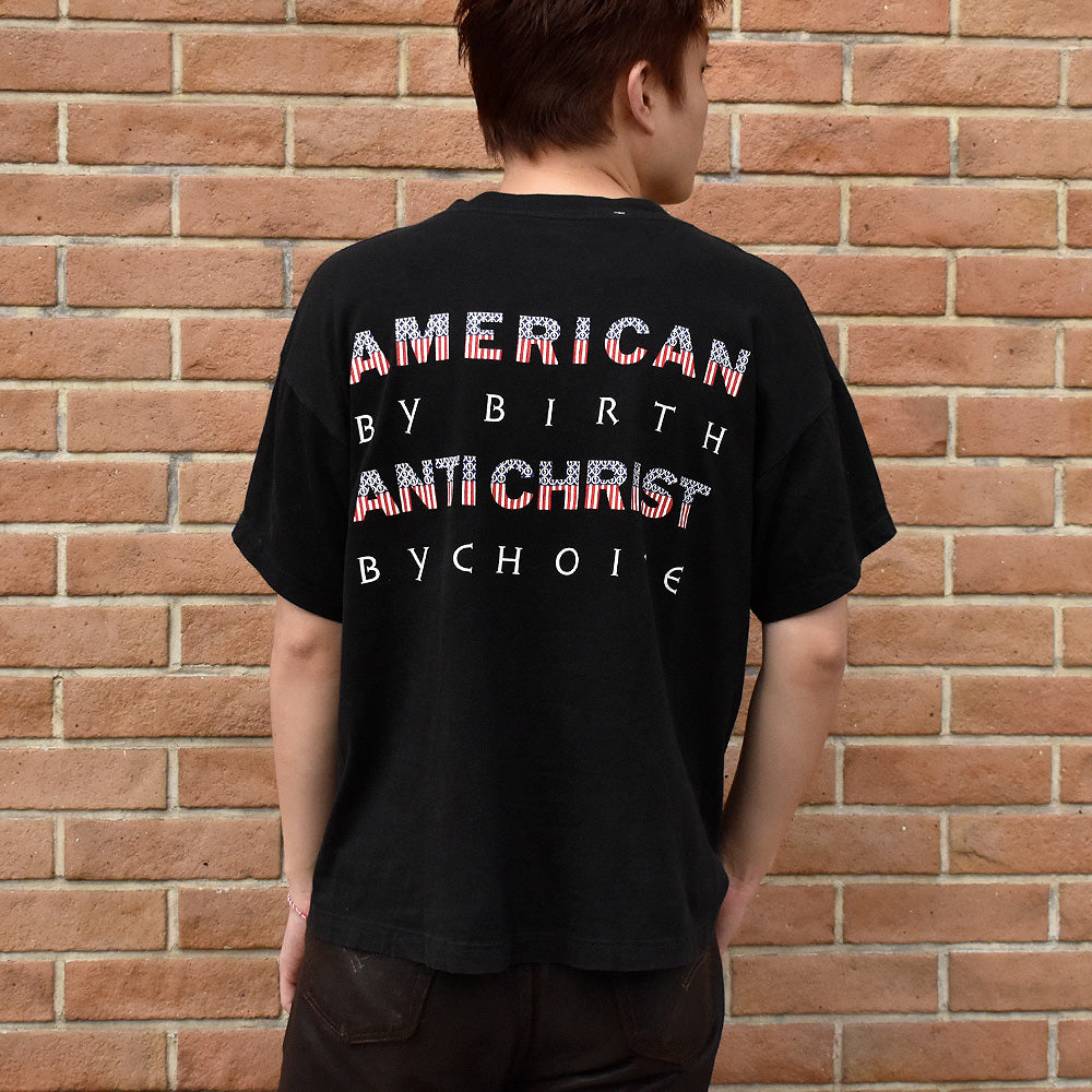 90's Marilyn Manson “AMERICAN BY BIRTH ANTI CHRIST BY CHOICE” Tシャツ 241015H