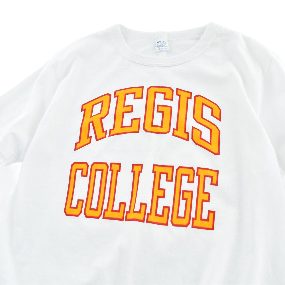 80's Champion "REGIS COLLEGE" トリコタグ 染み込みプリント カレッジT 260811H