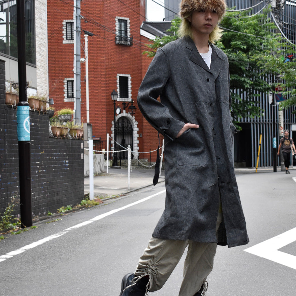 50~60s ブラックシャンブレーコート　アトリエコート 60s VETRA French Work Black Chambray Atelier Coat