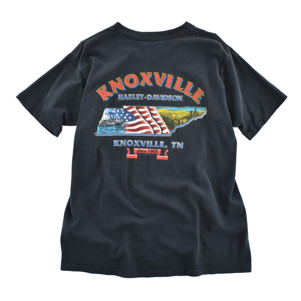 90's HARLEY-DAVIDSON "NO BOUNDARIES" 狼&炎 ハーレーTシャツ USA製 260626H