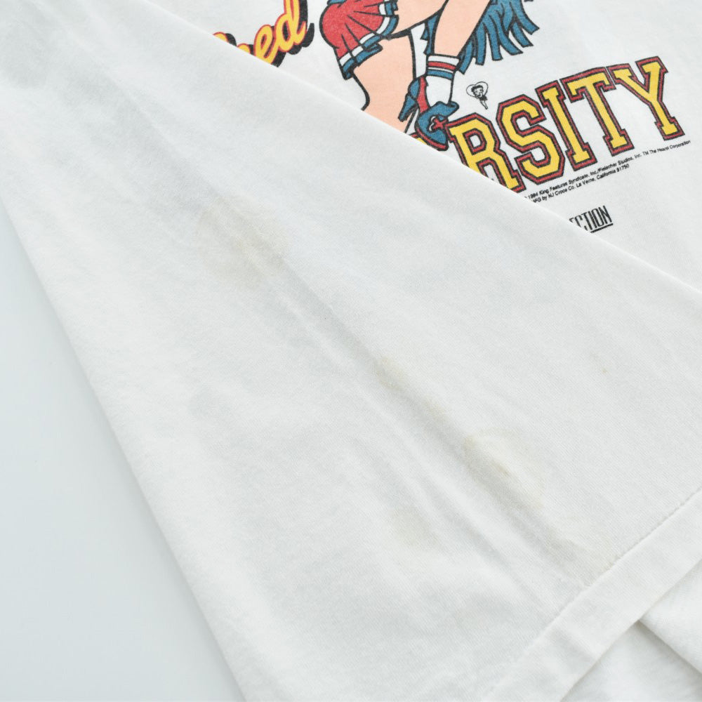 90's Betty Boop "BOOP UNIVERSITY" チアリーダー キャラT USA製 260818H