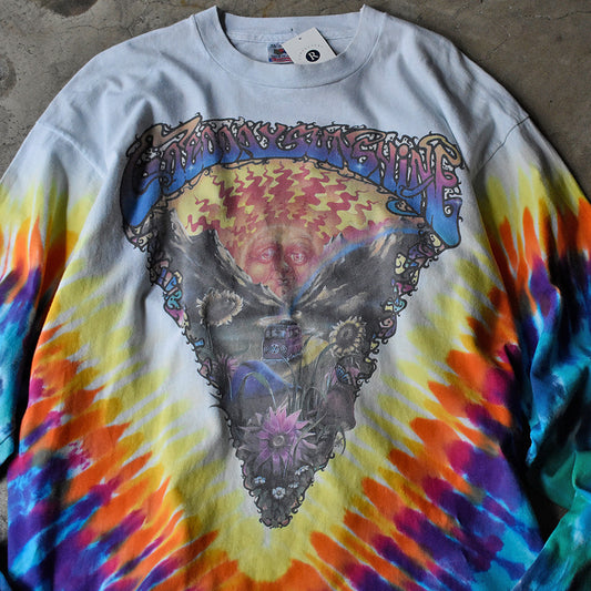 90’s PSYCHEDELIC “Sun&Moon” タイダイ ロングスリーブTシャツ USA製 240203H
