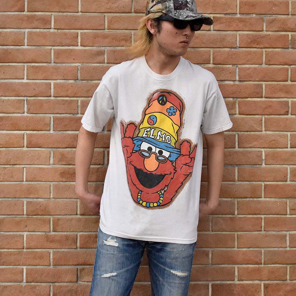 90's～ Sesame Street ヒッピーエルモ！ Tシャツ 240318H