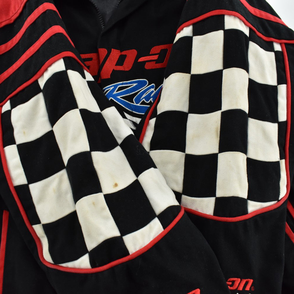 90's CHOKO "Snap-on Racing" チェッカーフラッグ レーシングジャケット 260918H